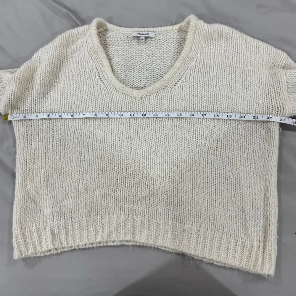 Madewell‎ white V neck sweater XS - Picture 4 of 5